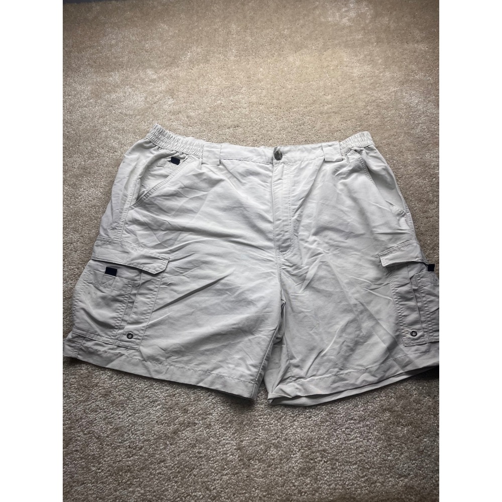 Bimini Bay Outfitters Mens Cargo Shorts Stone Beige Fishing Hiking Outdoor 40